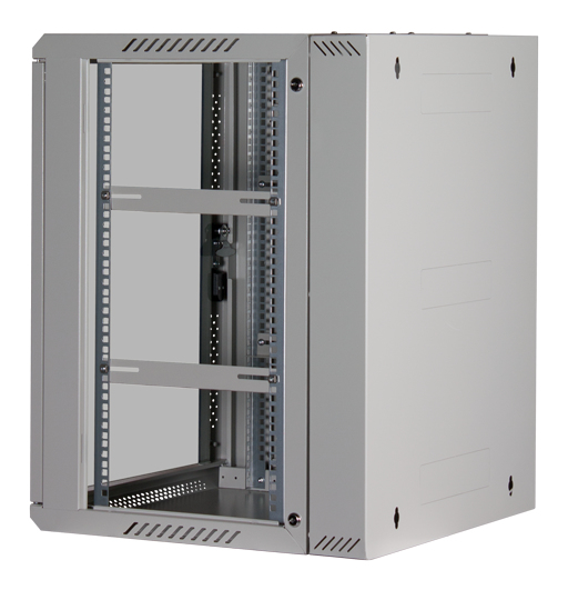 Rockstable RS19-6615W 19" Wandschrank 15HE Glastür Weiß