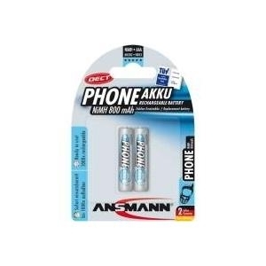 1x2 Ansmann Akku NiMh Micro 800 mAh f. Dect (5035332)