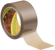 3M Scotch Verpackungsklebeband 313, PP, 50 mm x 66 m PP-Folie, Acrylat-Klebstoff, Stärke: 40 my, geräuscharm - 6 Stück (313B5066)