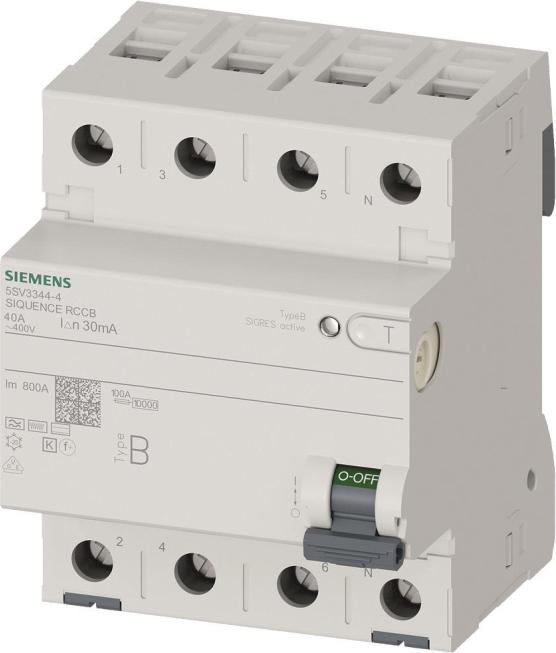 SIEMENS 5SV3344-4 FI TYP B 40/4 30MA 4TE (5SV33444)