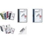 DURABLE Klemmhefter DURACLIP ORIGINAL 30, DIN A4, blau transparenter Vorderdeckel, mit Metallklemme, - 5 Stück (2227-07)