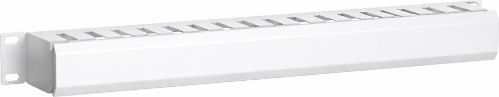 DSIT 19 Zoll Kabelführungsleiste mit Abdeckung - 1 HE weiss (DS-1902-W)