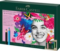 FABER-CASTELL Polychromos & Pitt Graphite Matt Malset farbsortiert, 40 St. (210053)