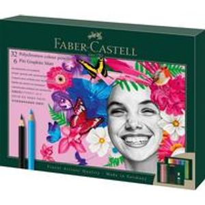 FABER-CASTELL Polychromos und Pitt Graphite Matt Malset farbsortiert, 40 St&uuml;c...