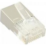 100er Pack Modularstecker 8P8C RJ45 zum Crimpen auf Rundkabel (73098T)