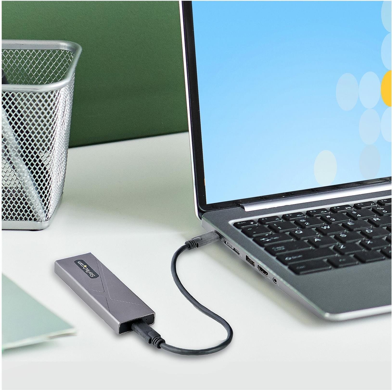 StarTech.com USB-C M.2 Externes Gehäuse für NVMe und SATA M.2 10Gbit/s Space-grau