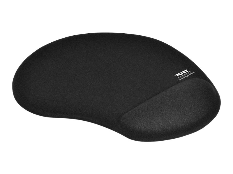 PORT Connect Ergonomisches Mauspad mit Handgelenkauflage Schwarz