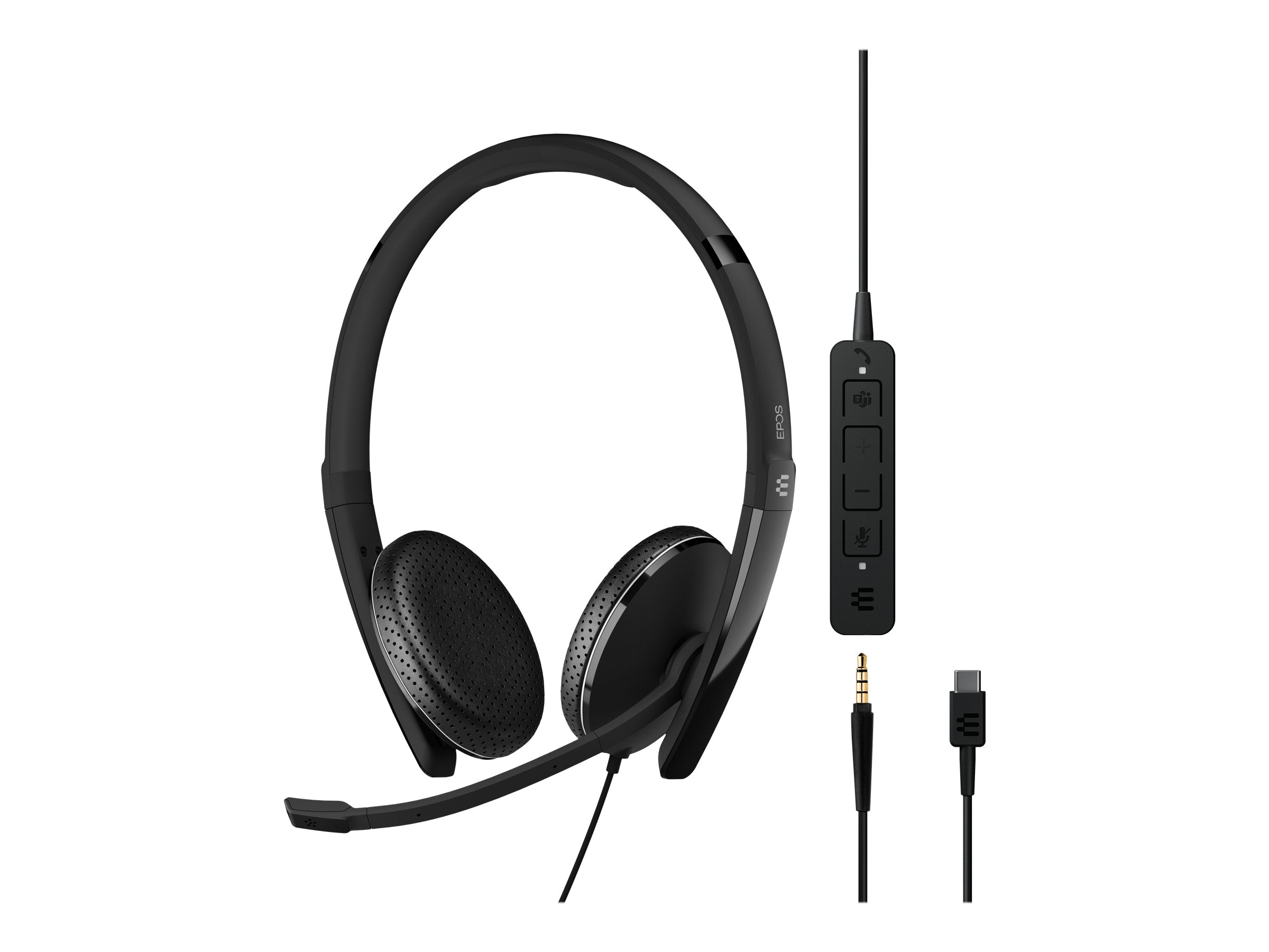 EPOS ADAPT 165T USB-C II Kabelgebundenes Stereo-Headset On-Ear Schwarz