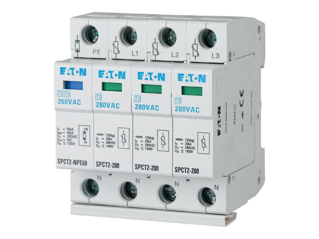 Eaton Moeller series xPole SPCT2-280-3+NPE Überspannungsschutz AC 280 V Grau