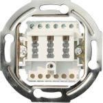 S/CONN maximum connectivity Telefon-Anschlußdose TAE NF/F, ohne Abdeckung, reinweiß-RAL9010, Unterputz (74051-1W)