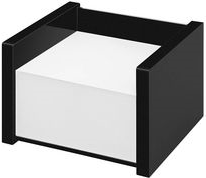 WEDO Zettelbox "black office", schwarz aus Acryl, mit 500 Blatt weißem Notizpapier befüllt - 1 Stück (63 7001)