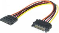 SATA Stromverlängerungskabel, SATA Stecker an SATA Buchse, 0,2 m Kabel dient zur Verlängerung der SATA Stromversorgung (147564)