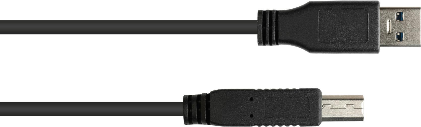 Anschlusskabel USB 3.0 Stecker A an Stecker B, schwarz, 1,8m, Good Connections® (2710-S02)