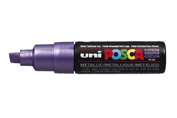 uni-ball POSCA PC-8K Lack-Marker Keilspitze 8,5 mm Violett Metallic