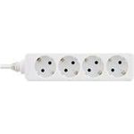InLine® Steckdosenleiste, 4-fach Schutzkontakt 5m, weiß (16445F)