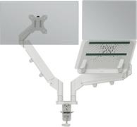 Esselte Leitz Laptop-Monitor-Halterung Ergo 65380085 lichtgrau für 1 Monitor und 1 Laptop (65380085)