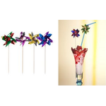 PAPSTAR Partypicker "Windmühle", farbig sortiert Länge: 175 mm, ideal als Cocktail- oder Eisdekoration - 1 Stück (16688)