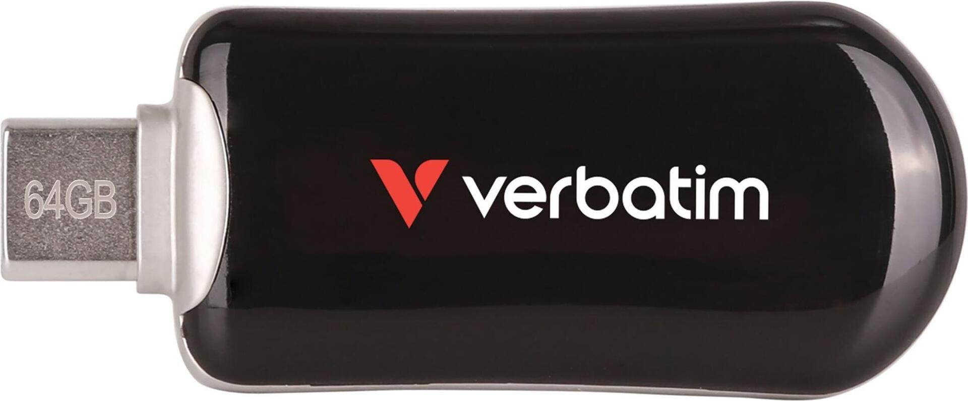 Verbatim PLECTRA USB-C FLASH DRIVE BLACK 64GB (30224)
