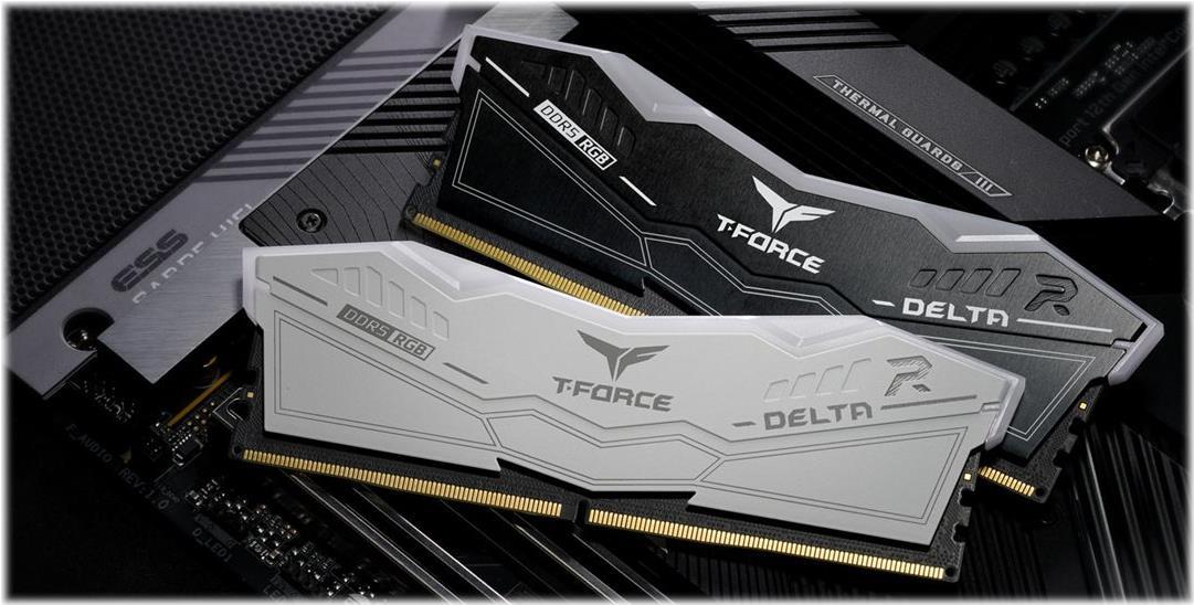T-FORCE DELTA RGB DDR5 32 GB RAM 6000 MHz CL38 Kit 2x16 GB Weiß