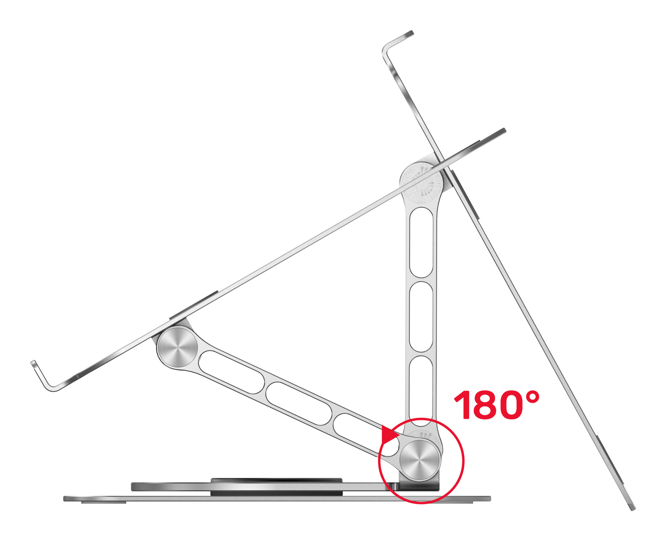 Unitek OT180SL01 Laptop-Ständer 360° verstellbar 10-16" Aluminium Space-grau