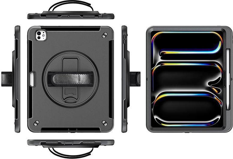 eSTUFF iPad Pro 13 2025/2024 OHIO Defender Case with hand strap (ES68104004-BULK)