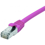 Patchkabel CAT. 6, F/UTP, PoE, halogenfrei, rosa, 25,0 m Geschirmtes Patchkabel mit Rastnasenschutz (854440)