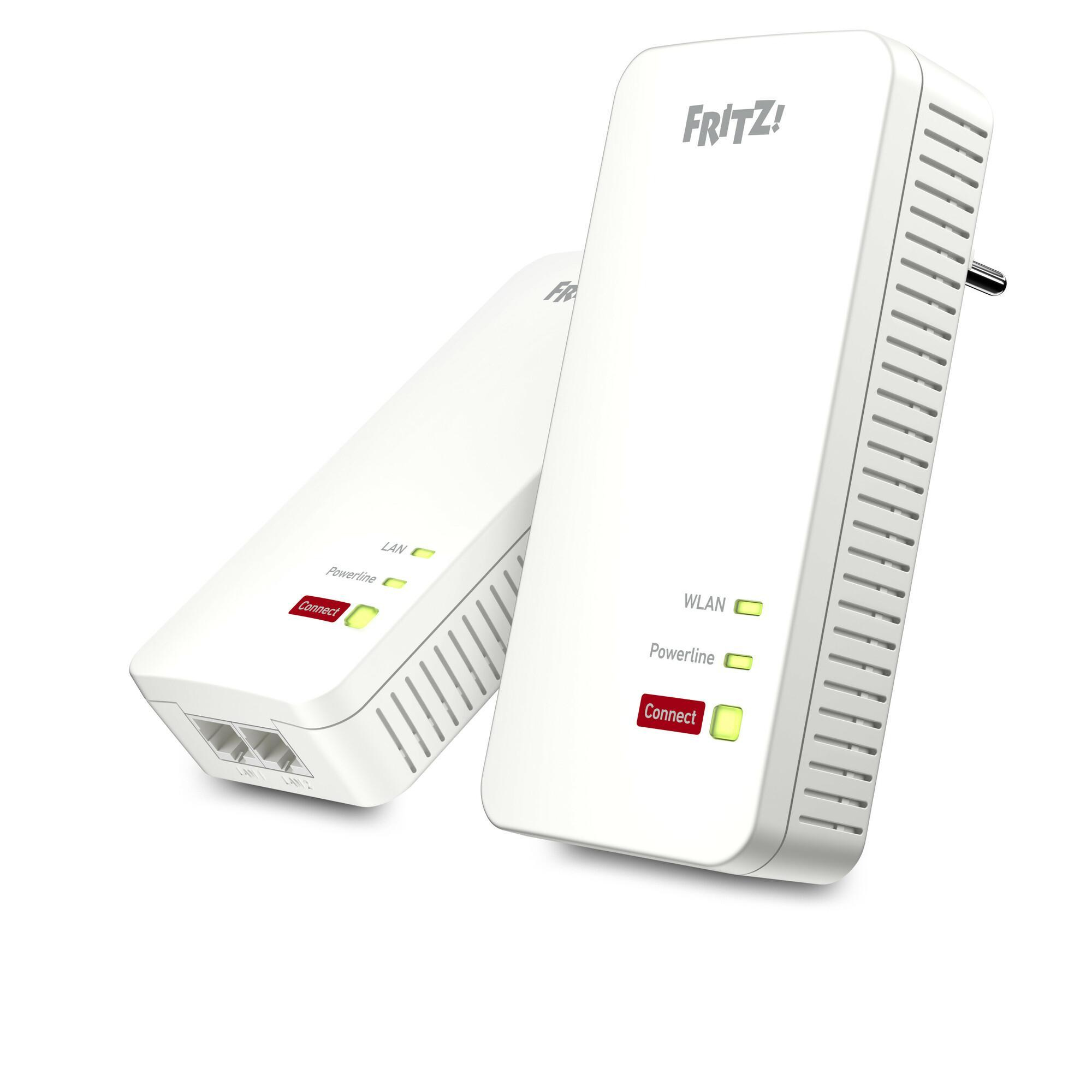 FRITZ!Powerline 1240 AX WLAN Set Powerline-Adapter-Kit 1,2 Gbit/s Wi-Fi 6 Gigabit Ethernet Weiß