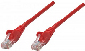 Intellinet Network Patch Cable, Cat6, 10m, Red, Copper, U/UTP, PVC, RJ45, Gold Plated Contacts, Snagless, Booted, Lifetime Warranty, Polybag (738491)