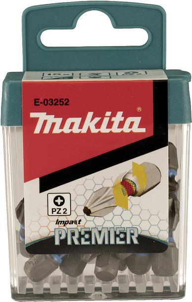 Makita Impact Premier - Impakt-Schraubendreherbit - 15 Stücke - pozidriv - PZ2 - Inbus - Länge: 25 mm (E-03252)