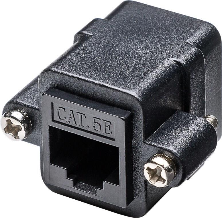 WENTRONIC goobay - Netzwerkkoppler - RJ-45 (W) bis RJ-45 (W) - UTP - CAT 5e - Schwarz (72361)