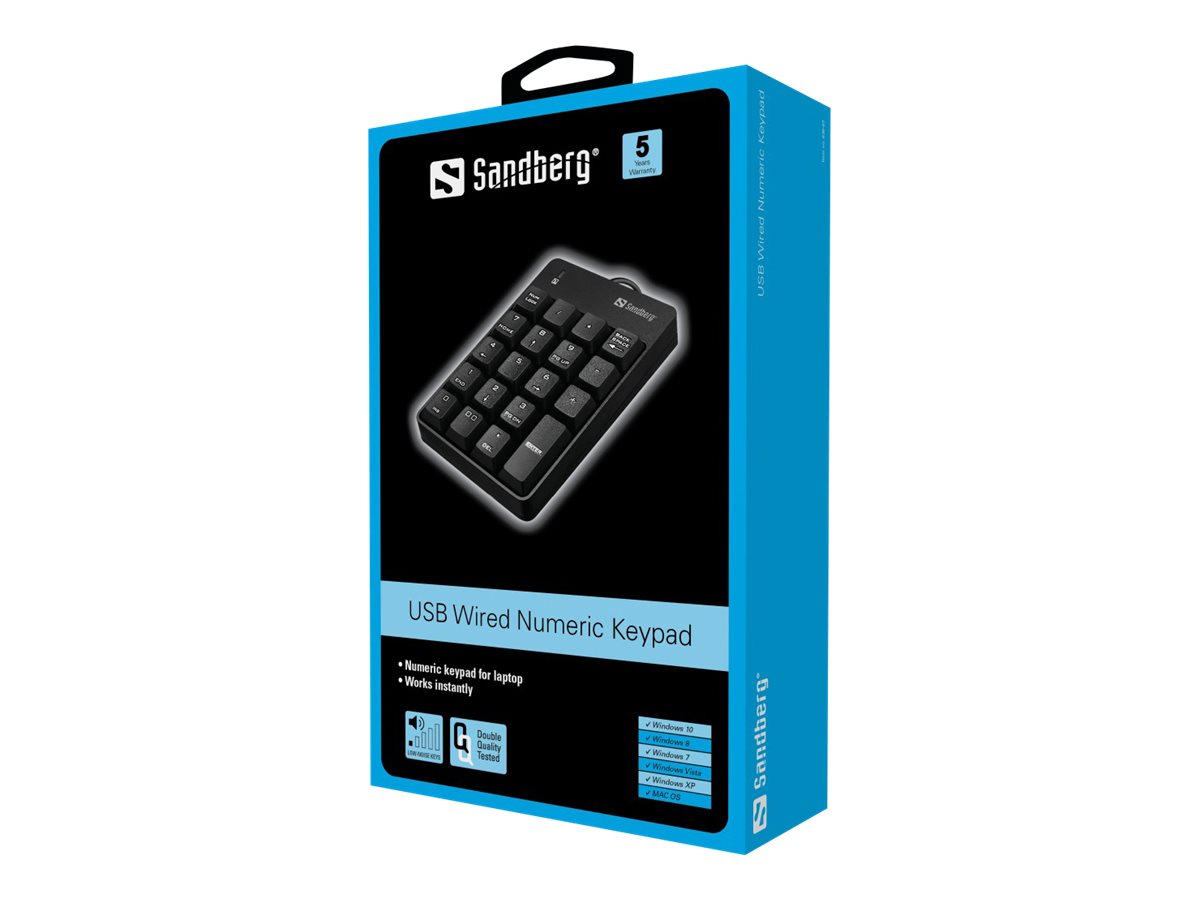 Sandberg USB Wired Numeric Keypad (630-07) Schwarz