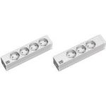 10" 1HE Steckdosenleiste 4-fach, ohne Schalter, RAL7035 Hersteller: Bachmann (ESP.72)