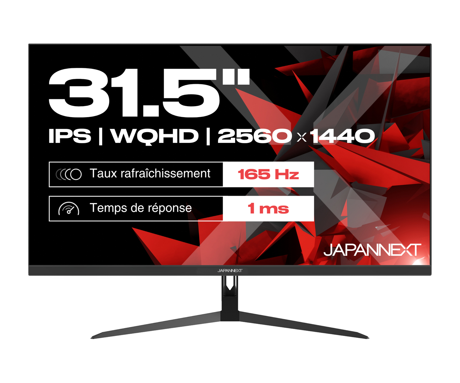 JAPANNEXT JN-IPS315WQHD165F 31,5" IPS 165 Hz WQHD Monitor Schwarz