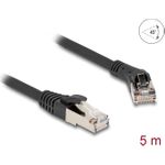 Delock RJ45 Netzwerkkabel Cat.8.1 S/FTP Stecker 45° nach rechts gewinkelt zu gerade (80707)
