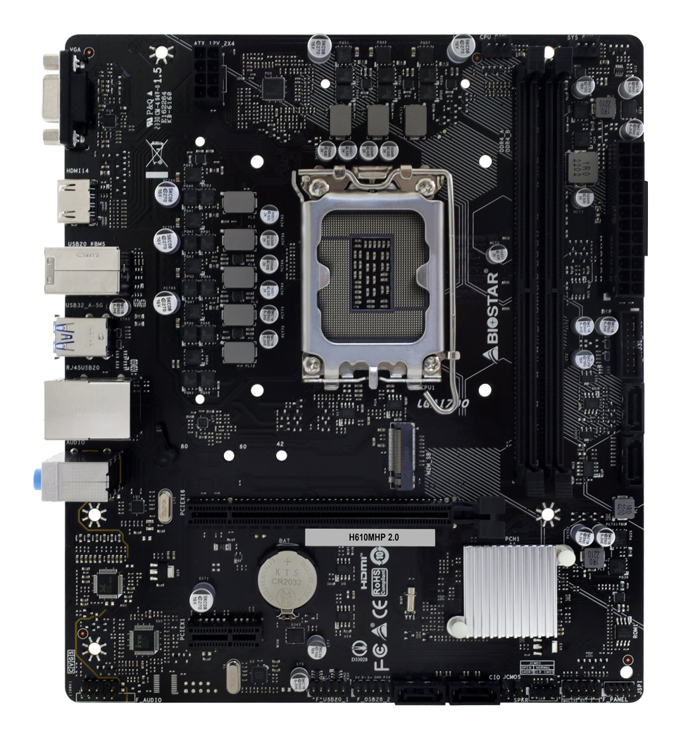 Biostar H610MHP 2.0 LGA 1700 Intel H610 Micro ATX Schwarz
