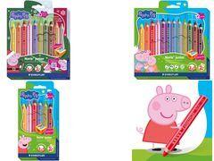 STAEDTLER Noris junior Peppa Pig Buntstifte 6er Set 3-in-1 mit Spitzer PEFC