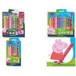 STAEDTLER Noris junior Peppa Pig Buntstifte 6er Set 3-in-1 mit Spitzer PEFC