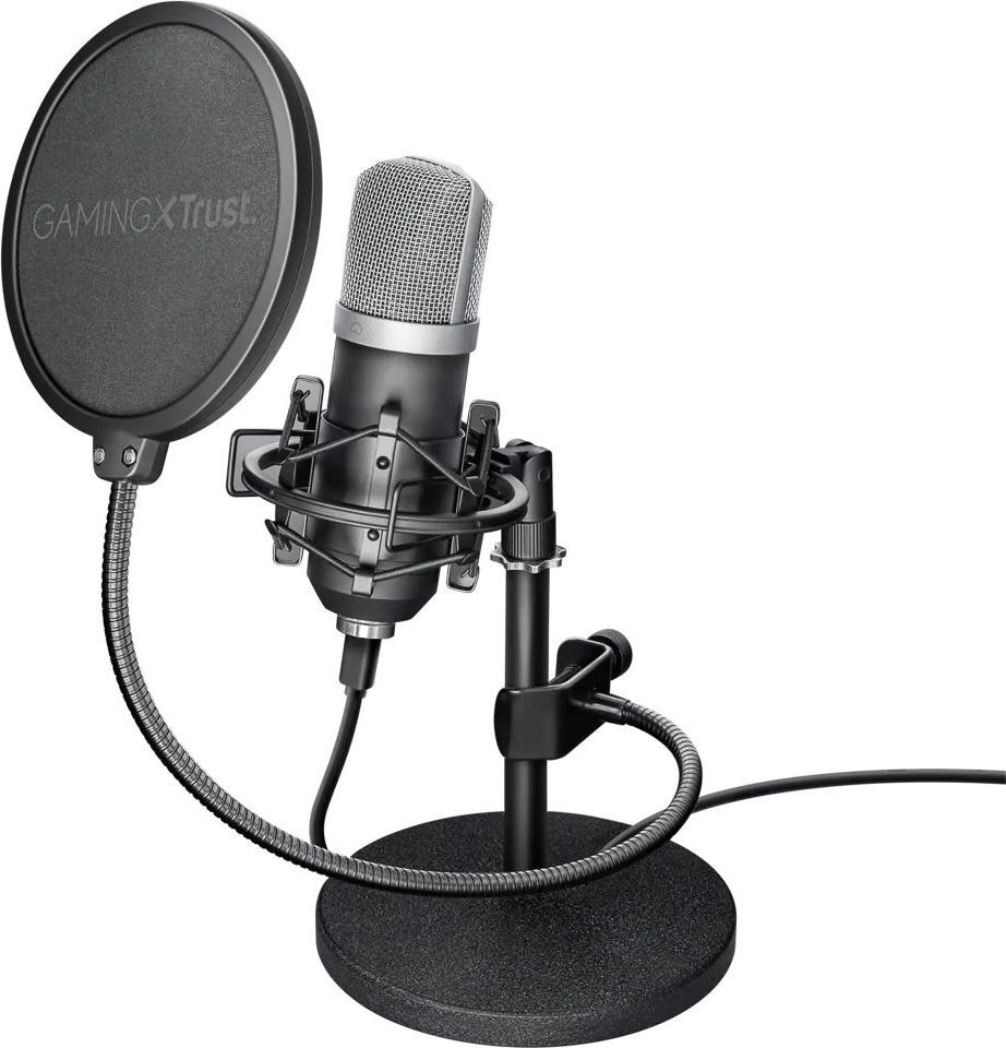 Trust Emita Studiomikrofon Kabelgebunden USB Schwarz, Silber