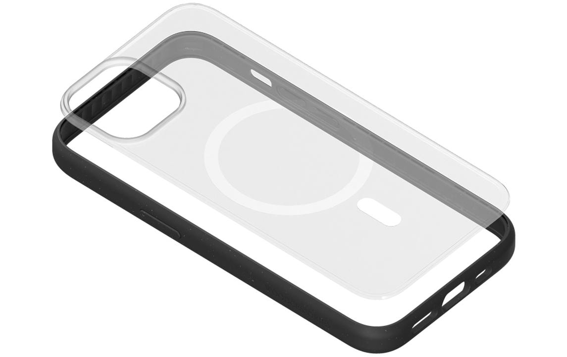 Woodcessories ECO637 Handyhülle für iPhone 14 6,1" MagSafe Schwarz Transparent