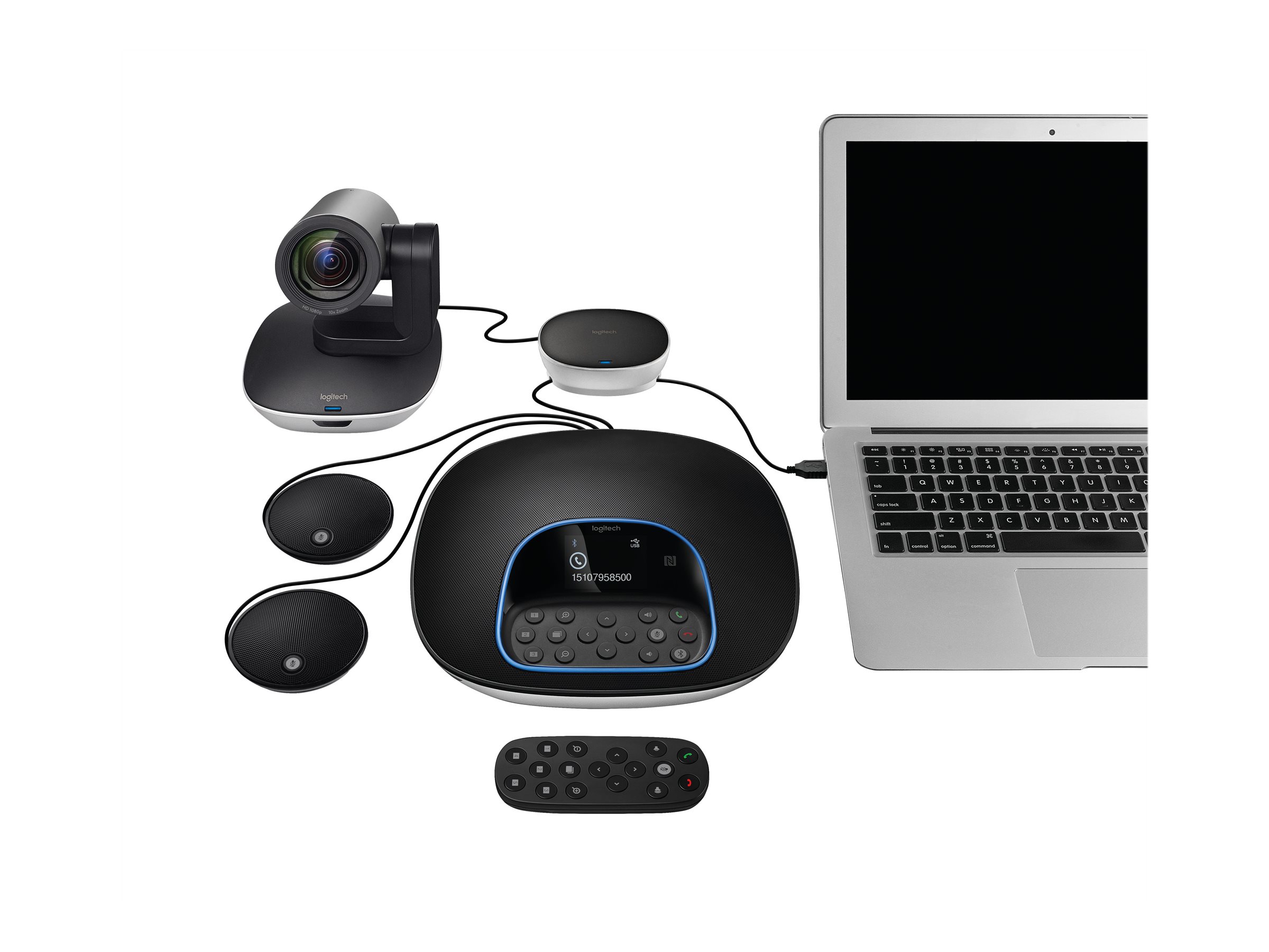 Logitech GROUP Expansion Microphones Only Schwarz