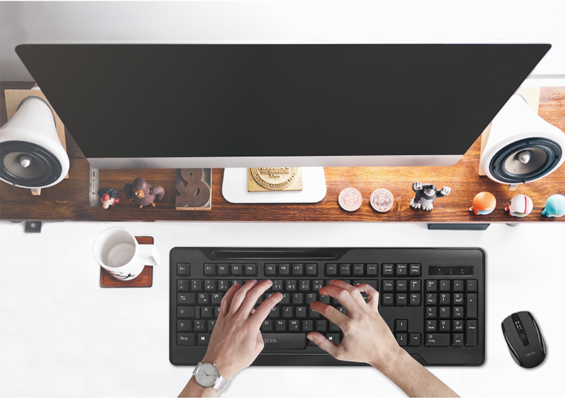 LogiLink Funk Tastatur-und-Maus-Set 2.4 GHz Schwarz