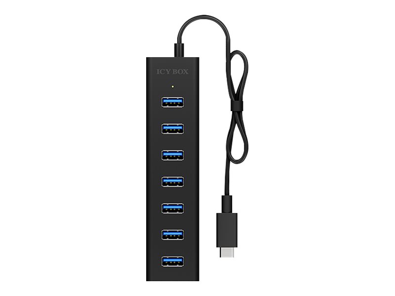 ICY BOX IB-HUB1700-C3 USB-C Hub 7-Port USB 3.2 Gen 1 Schwarz