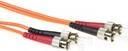 ACT 3 meter LSZH Multimode 50/125 OM2 fiber patch cable duplex with ST connectors. St-st 50/125 om2 duplex 3.00m (RL1503)
