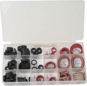 BRÜDER MANNESMANN Sanitär-Dichtungssortiment, 141-teilig mit 18 unterschiedlichen Dichtungen, - 1 Stück (M99741)