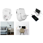 LogiLink Adapterstecker mit Smartphone-Ablagefläche, weiß (PA0247)