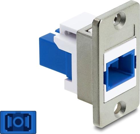 Delock Panel Mount SC Simplex Buchse zu silber blau (91095)