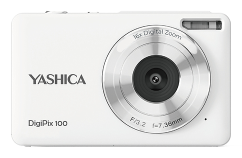 Yashica DigiPix 100 Kompaktkamera 44 MP 16x Zoom 2,4" IPS Weiß