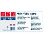 WESTEX Malerplane, HDPE, 30 my, transparent, 2 x 50 m starke, reißfeste Plane zum Schutz des Untergrunds vor - 1 Stück (96949910)