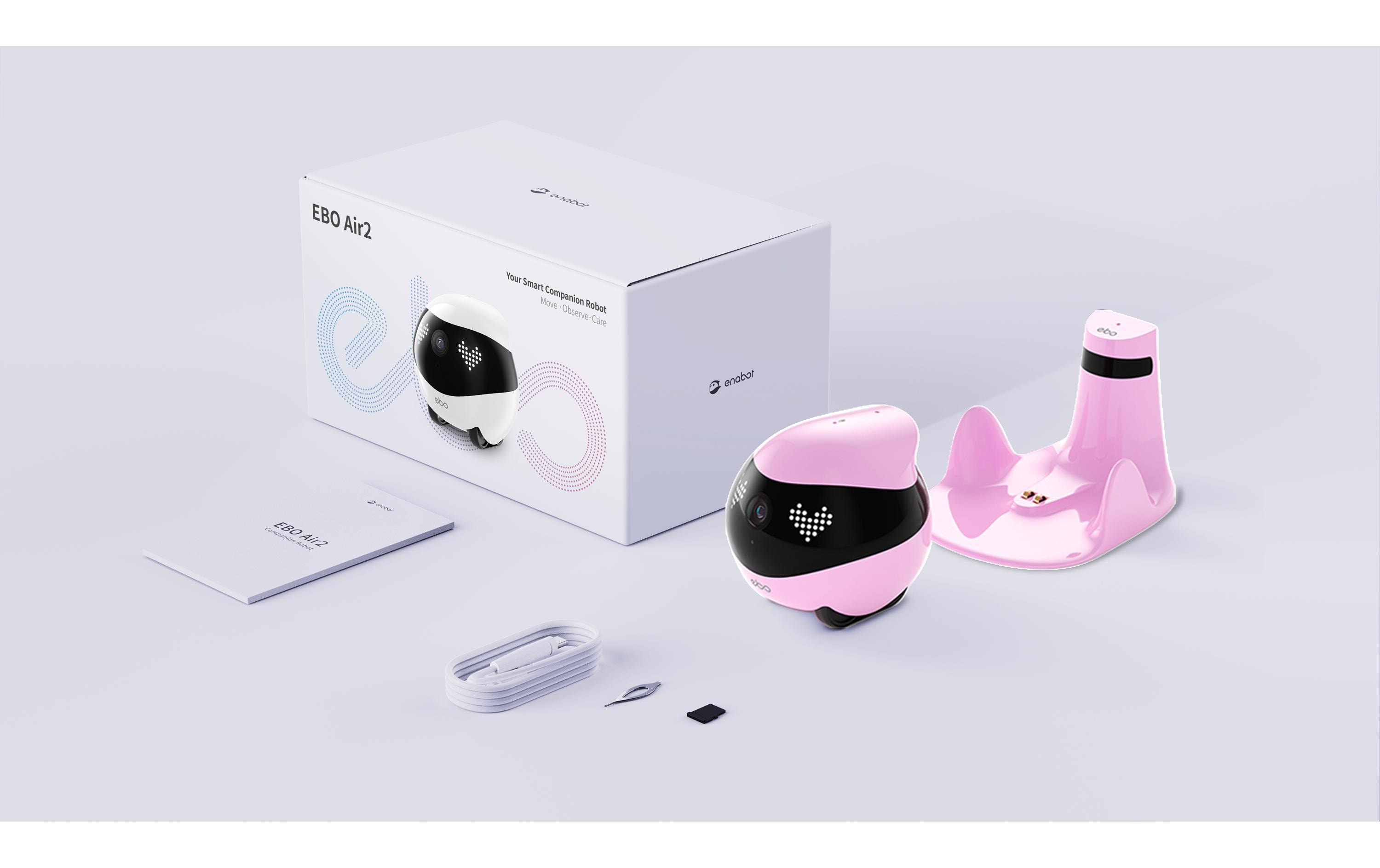 Enabot Ebo Air 2 2K Netzwerkkamera Pink