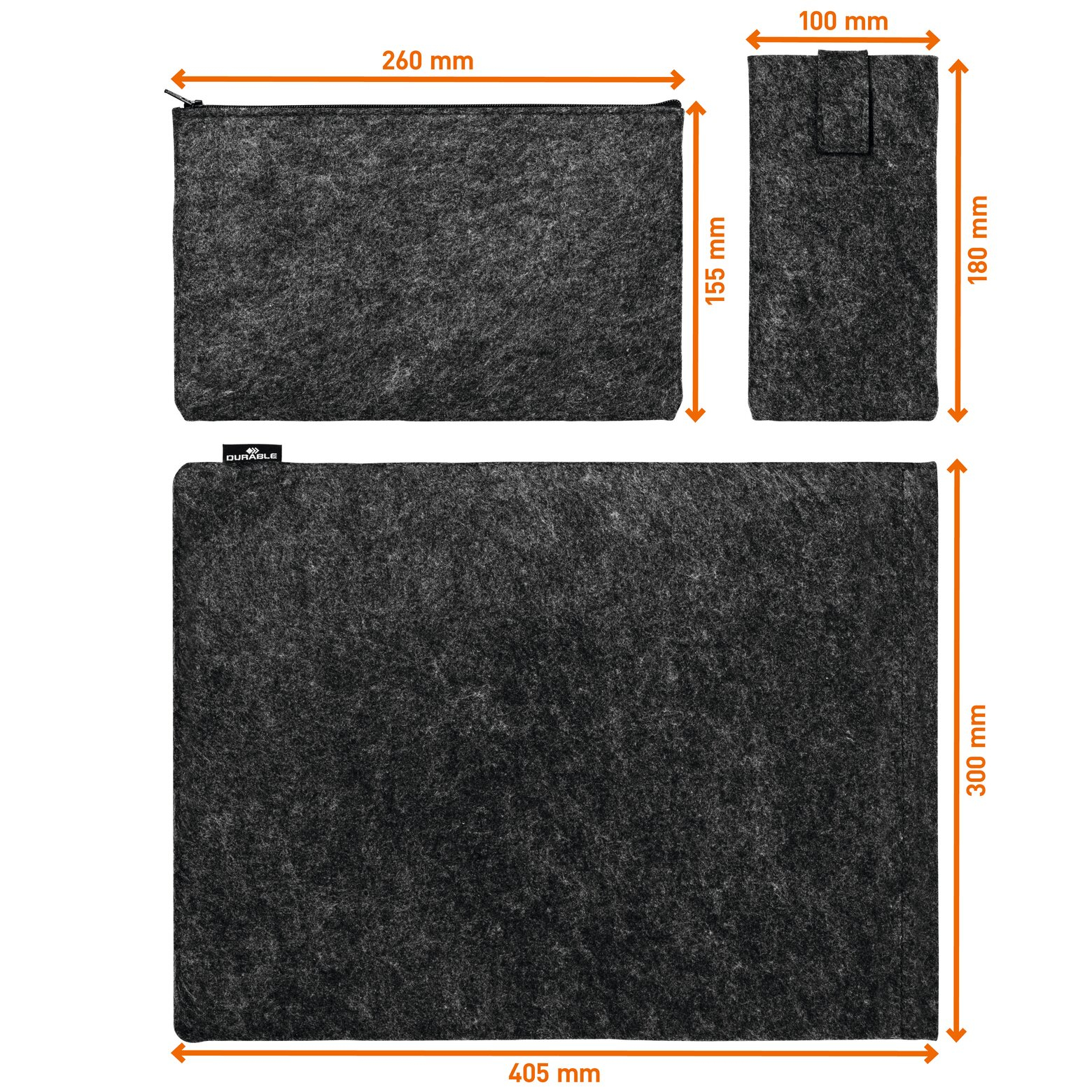 DURABLE MultiBag Effect 16.4" Schutzhülle Grau